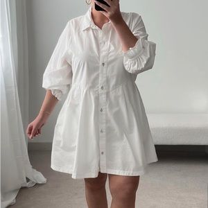 FREE PEOPLE Hannah Poplin dress in army green